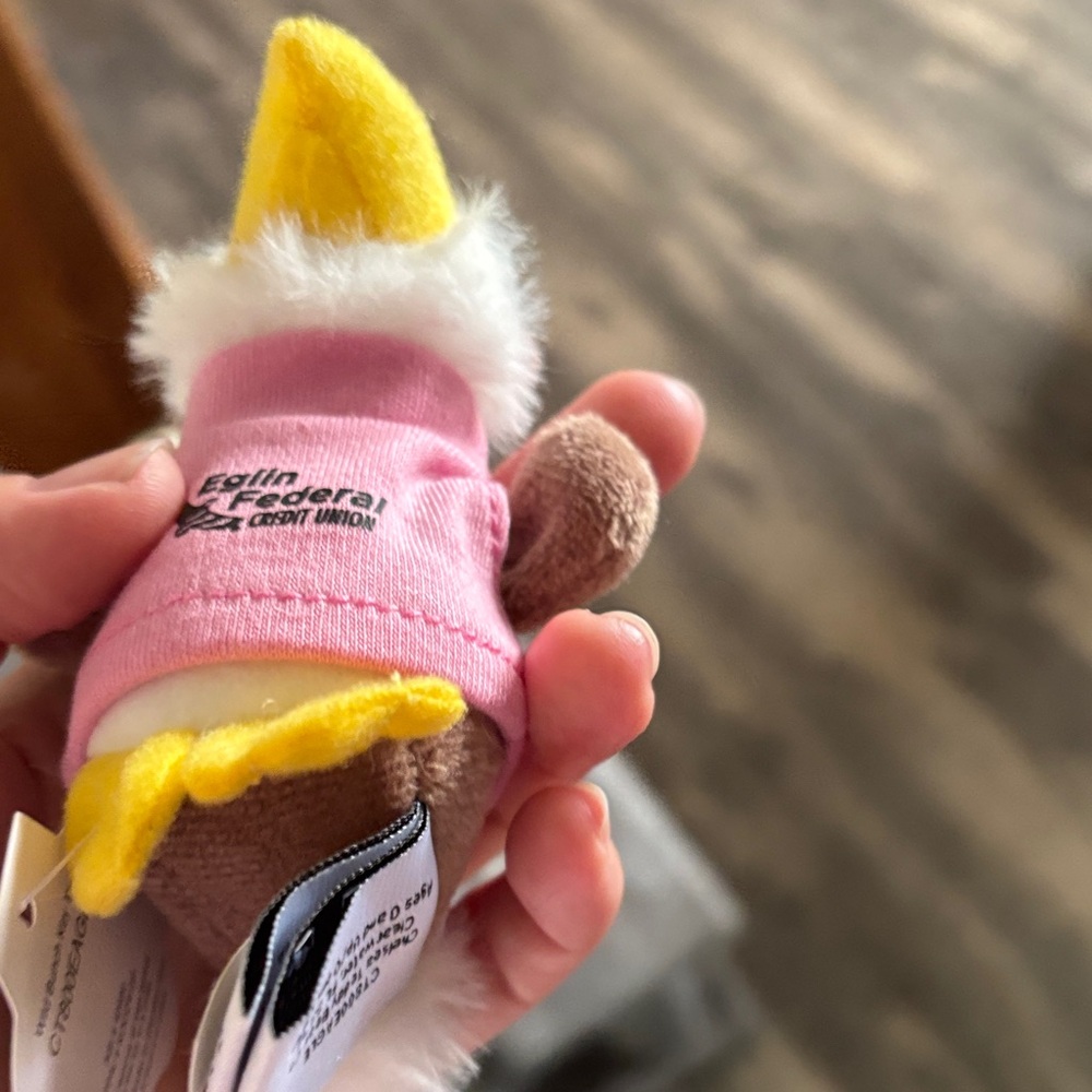 Pink and Yellow Plush Bird by [Brand]